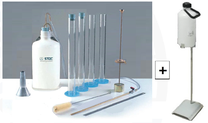 Ensemble complet de matériels pour la réalisation d'essai d'équivalent de sable