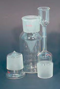 Pycnomètres et verre borosilicate