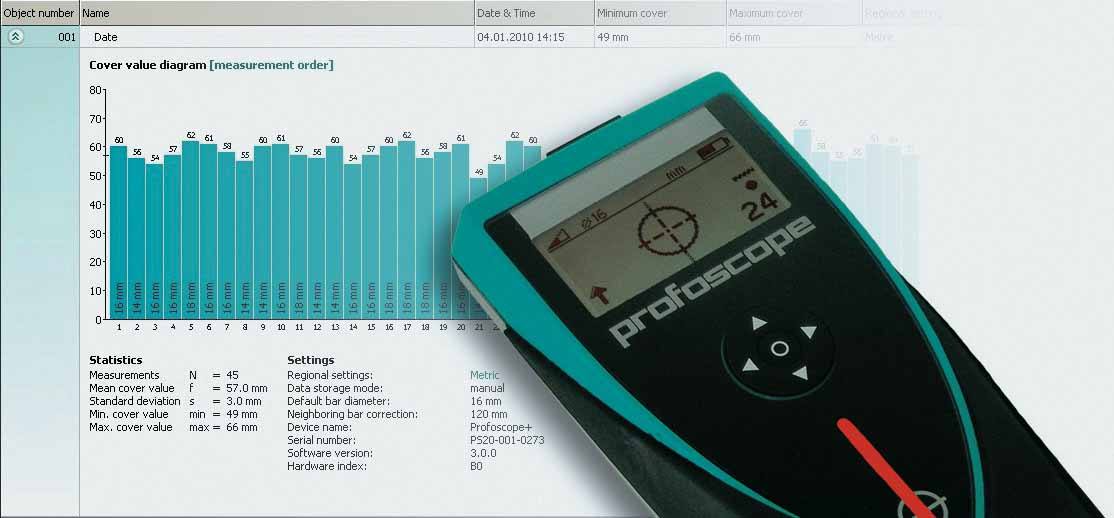 DÉTECTEUR D'ARMATURE TYPE PROFOSCOPE+