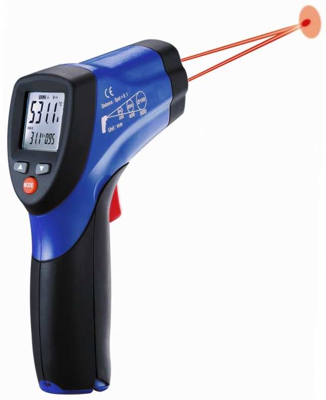 Thermomètre IR Sans Contact Velleman - Plage -50°C à +330°C - Pointeur Laser - Écran LCD Rétroéclairé